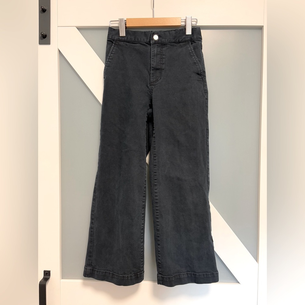 OAK + FORT- Navy Wide-Leg Trousers